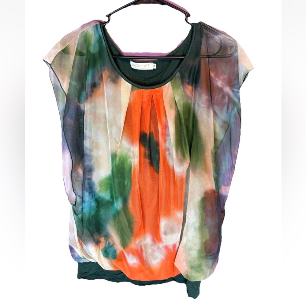 BaiShengGt Woman’s Blouse Top Multi-Color Size Medium